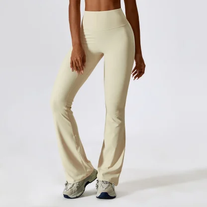 Tummy Control Plain Flare Leggings - Image 6