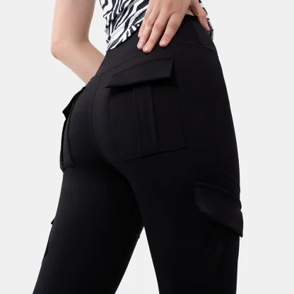 Bootcut Cargo Solid Flare Pants - Image 6