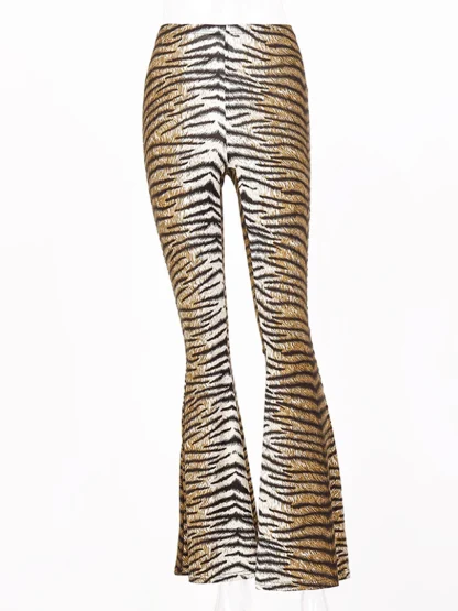 Leopard Prints Flare Leggings - Image 6