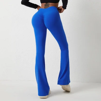 Yoga Plain Color Flare Leggings - Image 3