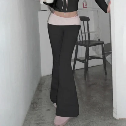 Plain Color Comfy Flare Leggings - Image 5