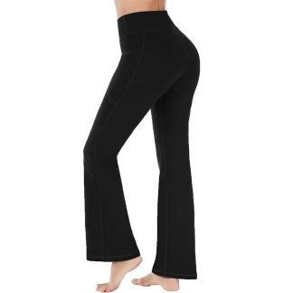 Stretchable Solid Color Flare Leggings