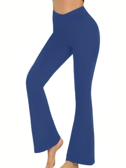 Tummy Control Solid Flare Leggings - Image 5