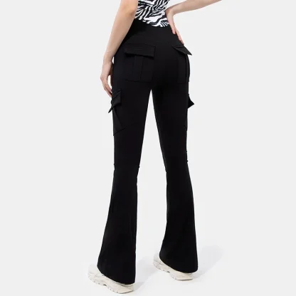 Bootcut Cargo Solid Flare Pants - Image 2