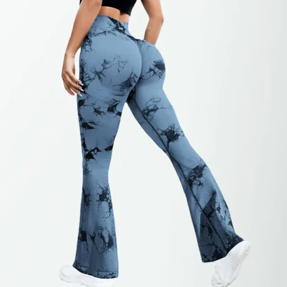 Tie Dyed Yoga Flare Leggings - Image 3