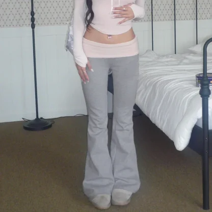 Plain Color Comfy Flare Leggings - Image 2