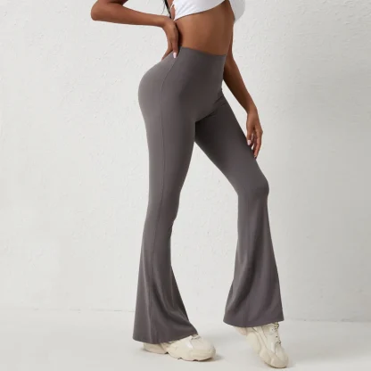 Yoga Plain Color Flare Leggings