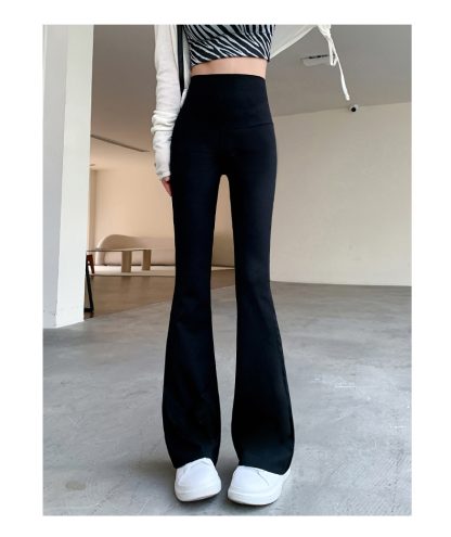 Seamless Solid Flare Leggings - Image 2