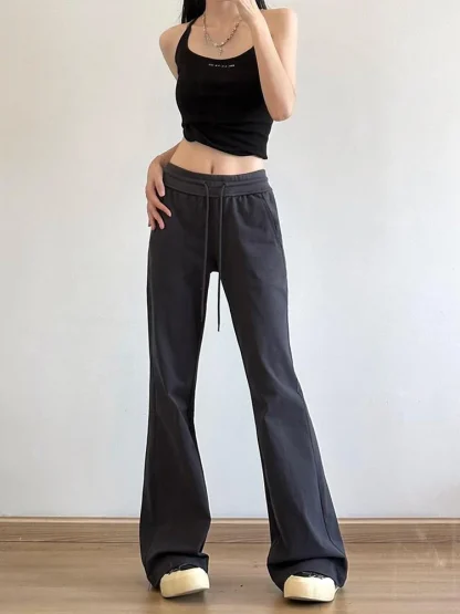 Low-rise Drawstring Flare Leggings